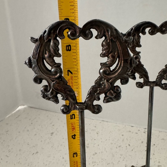 Set of 3 Victorian Heart Card Photo Display Stand 8” - Picture 4 of 5